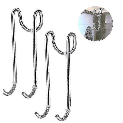 S Type Double Hook Stainless Steel Heavy Duty Adhesive Hook for Bathroom Kitchen 1