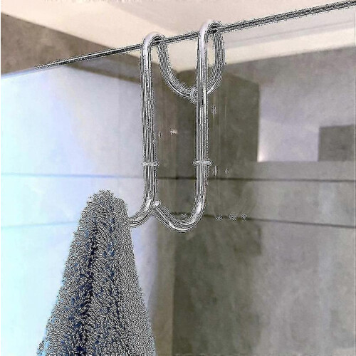 S Type Double Hook Stainless Steel Heavy Duty Adhesive Hook for Bathroom Kitchen 2