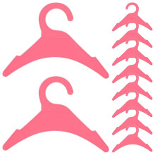 10Pcs Plastic Pet Clothes Hangers Space Saving for Dog Cat Puppy Clothing Organizer