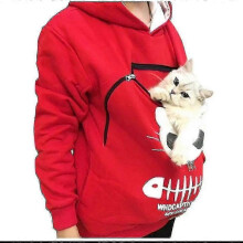 High Quality Animal Ear Hoodie Cat Lovers Kangaroo Pocket Pet Paw Cuddle Pouch Pullovers