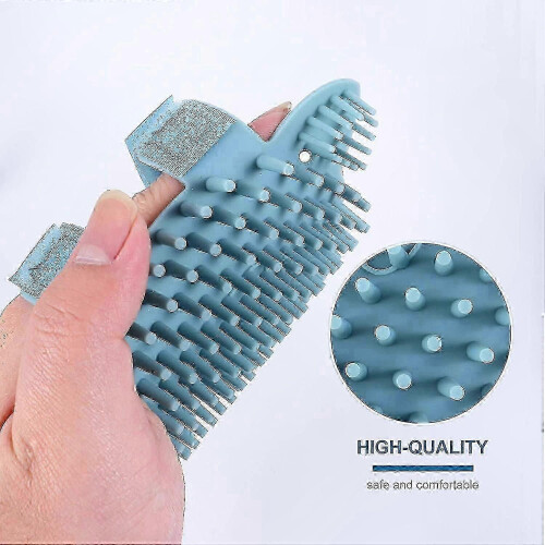 Brosse d'auto-toilettage bleue pour petits chiens et chats (1 pièce) 1