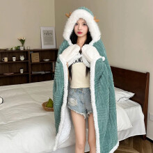 (Green) Wearable Blanket Women , Wearable Throw Blanket with Sleeves for Your Arms ,Birthday Gifts for Girlfriend, Gifts for Wife, Mom