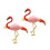Flamingos Servettcirkel Legering för Dekor 2st Rosa Legeringsmaterial 1