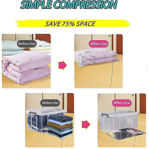 4-pack jättestora vakuumpåsar [130x100cm] för kläder, presenter 1