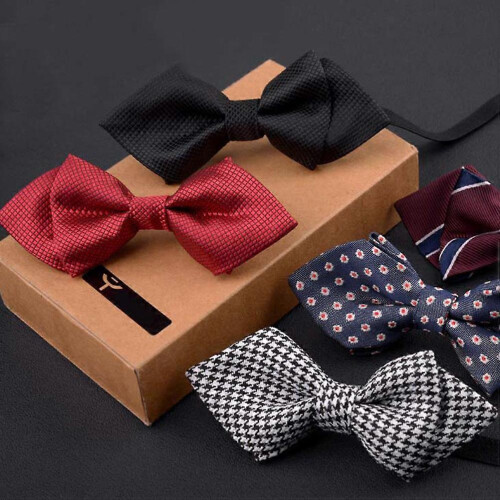 Stylish Dacron Pet Bow Ties 2Pcs Random Pattern Decoration for Cat Dog 2