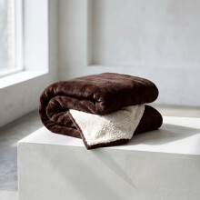 (Coffee Brown, KING: 200cm x 240cm) Sherpa Mink Blanket Reversible Throw Single Double King Size