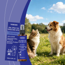 YEGBONG Dogs Cats Mouth Spray Gentle Care Pets Mouth Fresh Breath Clean Teeth Spray