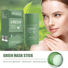 EELHOE Green Tea Mask Stick Gentle Clear Refreshing Hydrating Delicate Touch Smearing Mud Mask Mask Stick