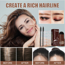 EELHOPE Eyebrow Print Set Eyebrow Makeup Lazy Hairline Powder Natural Waterproof Makeup Shadow Set
