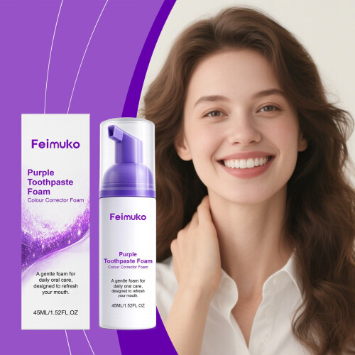 Feimuko Purple Toothpaste Mousse Foamy Dense Toothpaste Dirt Clean Fresh Breath