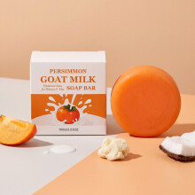 Persimmon Deodorizing Cleansing Soap, Rich Lather Easy Rinse, Fresh Long-Lasting Fragrance for Bath & Face