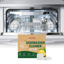 JAKEHOE Dishwasher Cleaner Tablets, Daily Home Dishwasher Care, Removes Grime & Odors