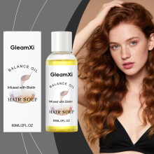 GleamXi Biotin Hair Oil, Hydrating & Smoothing Strands, Lightweight Daily Hair Care Serum