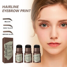 EELHOE eyebrow sponge hairline (black brown) natural lazy eyebrows easy makeup puff