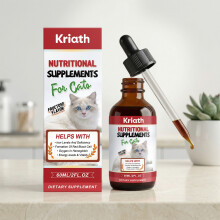 Kriath Cat Nutritional Supplement Drops, Multi-Nutrient Supplement for Cats, Daily Loving Pet Care