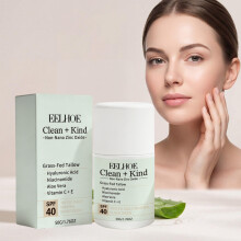 EELHOE Clear Tinted Protection Cream, Summer Outdoor Use, Easy Film-Forming & Refreshing Lightweight Skin Care