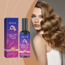 EELHOE Lace Wig Tint Spray (Golden Brown), Invisible Glue Hold for Natural Hair Styling Spray