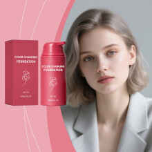Color-Changing Foundation (Natural), Fine Natural Texture, Lightweight No Caking, Easy Application
