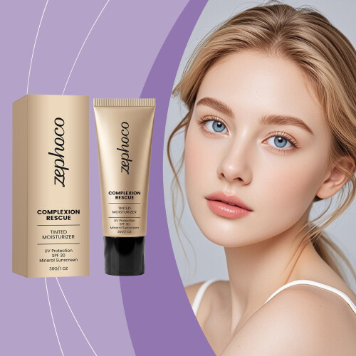 zephoco Natural Multi-Benefit Tinted Moisturizer, Light Hydration, Non-Sticky Protection