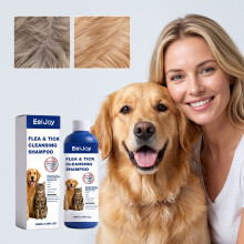 EELJOY Pet Flea & Tick Cleaning Shampoo, Gentle Effective Formula for Daily Pet Care