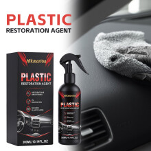 Hikmarion Car Plastic Care Agent, Lasting Black Shine, Quick Clean & Interior Renewal Spray