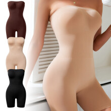 Zeriluna Strapless Bodysuit, Soft Skin-Friendly Bandeau, Breathable Push-Up Design