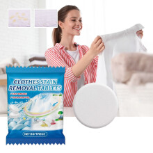 Jakehoe Clothing Stain Removal Effervescent Tablets, Deep Cleans White Clothes Tough Stains & Oil, Long-Lasting Fragrance