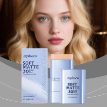 zephoco 2-in-1 Foundation Stick (Natural), Breathable Fit, Hydrating Base Makeup