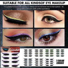 WEST MONTH Lash Liner Stickers, Glue-Free Self-Adhesive Gel Strips, Curled Comfort