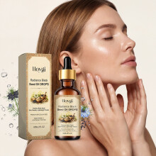 HOYGI Brightening Black Seed Oil Essence, Brightens Skin & Refines Translucent Feel, Enhances Facial Condition