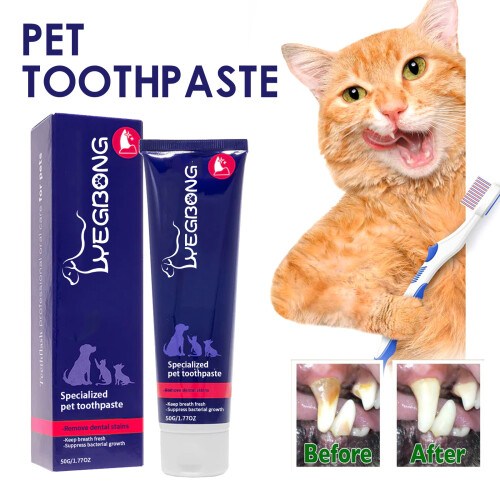YEGBONG Pet Oral Cleansing Paste Cat and Dog Cleaning Oral Odor Toothpaste Toothpaste Toothpaste White Toothpaste