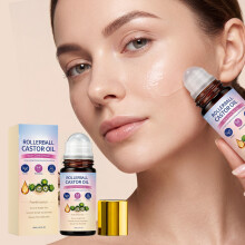 Castor Oil Roller Essence, Gentle Moisturizing for Face & Body Skin, Refreshing Non-Sticky Portable Roller Design