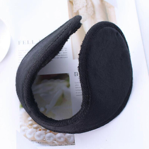 Solid color men's earmuffs, back wearing fabric plush men's warm earmuffs ear