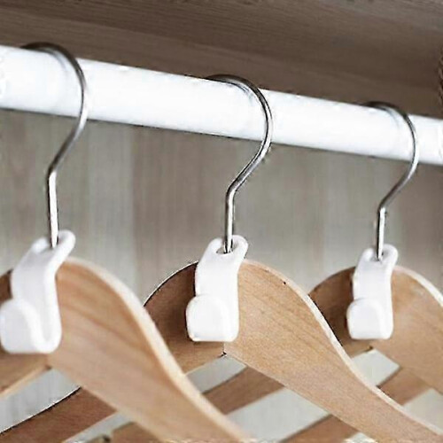 20-pack Clothes hangers, Save space in the wardrobe, Hook compatible with hanger White 2