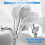 Removable Hand Shower Head with Hose - High-Pressure 5 Functions, Durable Plastic, Adjustable Spray, Universal Fit 3