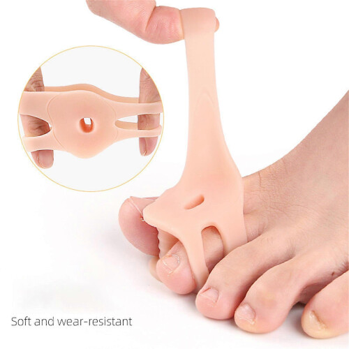 Bunion Corrector Toe Separator With Dual Holes Soft Silicone Bunion Protection 2