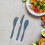 Yonrjhukm Wheats Straw Knife, Fork and Spoon Three Piece Set, Camping Out Convenient Tableware Set, Children Tableware G 2