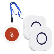 Wireless Caregiver Pager System with Long Range Communication, WiFi Caregiver Call Button Real-time App Notification, Em