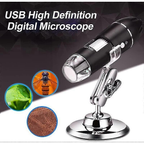 Lab Microscope Accessories 1600X HD Digital Microscope with 8 White LED Lamps and Handheld USB Compatibility 1