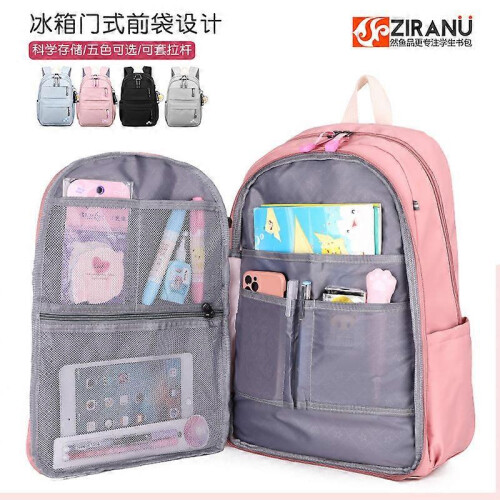 Modern Black Backpack Multi-Compartment Lightweight Stylish Design Durable School Bag Casual Double-Strap Large Capacity 2