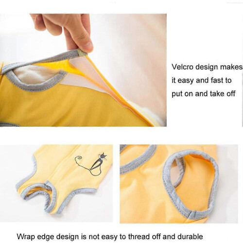 Cat Recovery Suit for Surgery, Professional Abdominal Wound Protector, Soft Stretchy Fabric, Size Medium 1