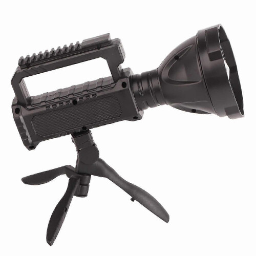 LED-spotlight met groot bereik, USB-oplaadbaar, compacte zaklamp met statief. 2