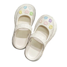 Women Closed Toe Sandal Double Wear Colorful Decors Thick Soled Summer Casual Gardening Shoes