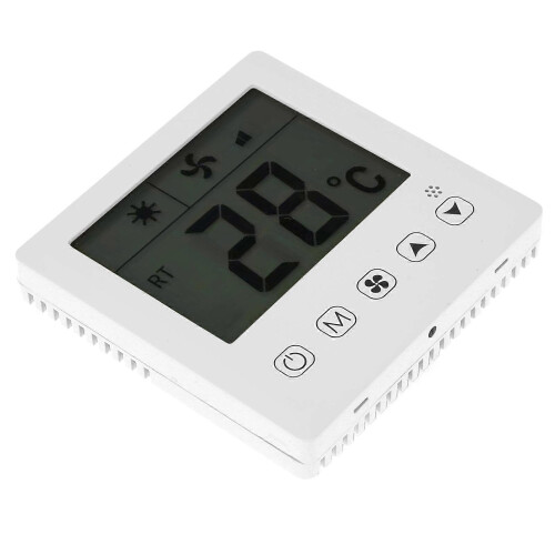 AC220V Thermostat Dual Display Fan Coil Temperature Controller for Water/Floor Heating 2