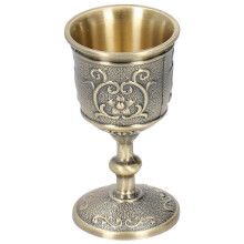 Bronzen wijnbeker, vintage kelk met reliëf, Europese koninklijke kelk, whiskybeker, feestartikelen.