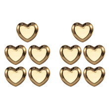 10X Heart Shaped Jewelry Serving Plate Metal Tray Storage Arrange Fruit Tray Home Gold