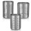 Stainless Steel Utensil Holder Set, RustResistant Kitchen Organizer for Countertop, 3 Pack Silver 1