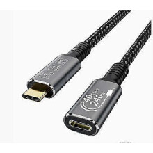 Thunderbolt 4 USB-C kábel apa-anya átalakító, 8K/5K@60Hz videó, 40Gbps adatátvitel és 100W töltés támogatásával (0,8 mét