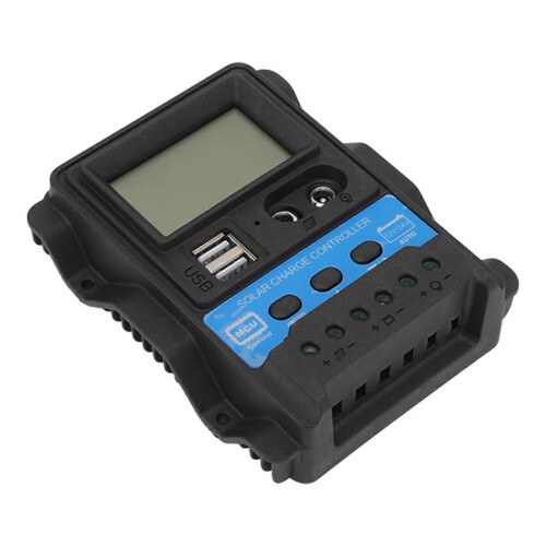 12V 24V Auto Solar Charge Controller PWM Solar Power Controller Dual USB LCD Display 1