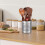 Stainless Steel Utensil Holder Set, RustResistant Kitchen Organizer for Countertop, 3 Pack Silver 4